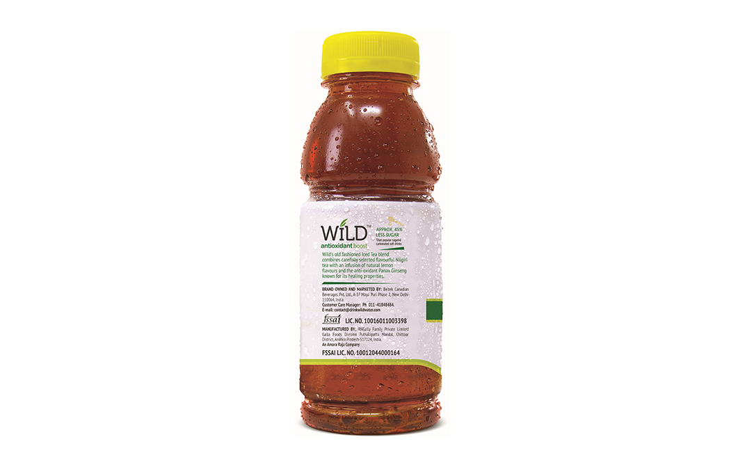 Wild Black Ice Tea Lemon & Ginseng   Plastic Bottle  300 millilitre